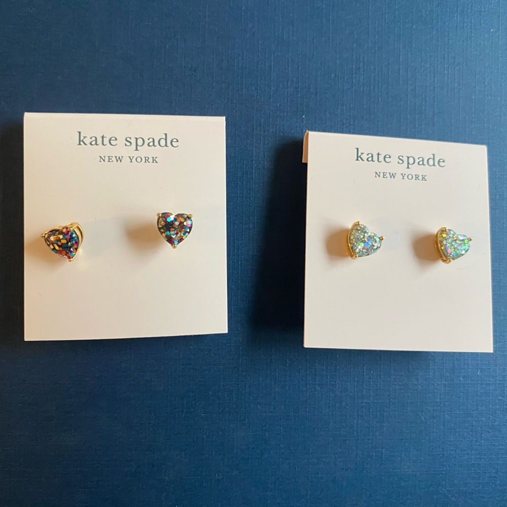 Kate Spade Stud Heart Earrings - NWT